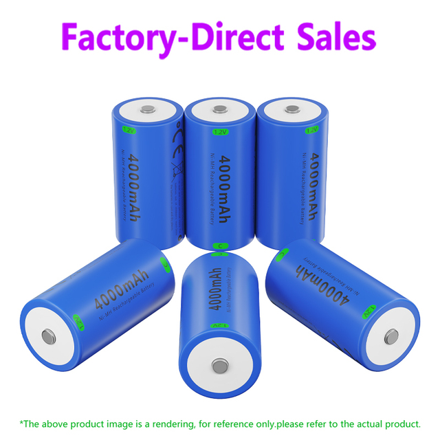 R14 C Size Rechargeable NiMH Battery 1.2V 4000mAh for Flashlight Power Tools Consumer Electronics Toys-CE/RoHS Certified OEM