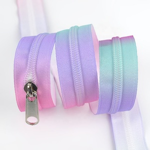 Meetee ZA146 sac accessoire de vêtement fermetures éclair décoratives <span class=keywords><strong>sans</strong></span> <span class=keywords><strong>curseur</strong></span> manteau vêtement bricolage réparation couture coloré 5 # <span class=keywords><strong>fermeture</strong></span> éclair en nylon - Product Image 2