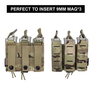 ซองใส่แม็กกาซีน SINAIRSOFT Tactical LSR 9 มม. แบบสามช่อง  แบบ Molle  ตัดด้วยเลเซอร์ - Product Image 4