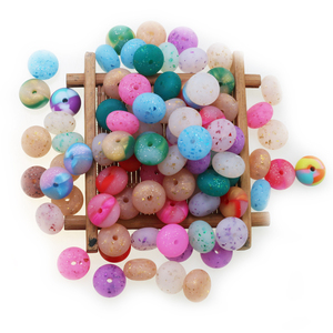 ลูกปัดซิลิโคนแบบลูกคิด 100 ชิ้น ขนาด 14 มม. สีโรสโกลด์เงา ประกายวิบวับ ลูกปัดซิลิโคนแบบเจลลี่ สำหรับทำปากกา เครื่องประดับ สร้อยคอ จี้ - Product Image 1