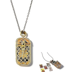 Antique Classic Filigree Alloy Tarot <b>Locket</b> Necklace with Link Chain Wearable Divination Pendant Jewelry Custom Packaging - Product Image 4