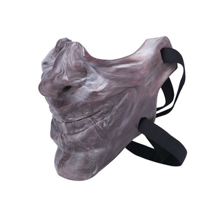 Máscara de silicona de media cara SHAZ-3105 Joker Clown con orificio bucal y correa ajustable para sexo oral, accesorios para juegos de rol para adultos, disfraz, artículos de fetiche. - Product Image 3