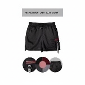Shorts sportivi a vita alta con motivo a caldo da donna con Logo personalizzato in materiale in Spandex per palestra - Product Image 1