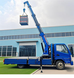 Mini grúa montada en camión de 3 toneladas, grúa de pluma plegable hidráulica, grúas de brazo articulado a la venta - Product Image 5