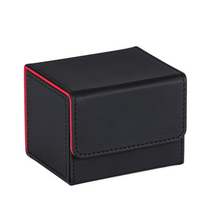 Vente directe, boîte de rangement pour cartes de jeu en cuir, grande capacité, plus de 100 cartes, boîte de rangement pour cartes de jeu, protection contre la poussière - Product Image 4