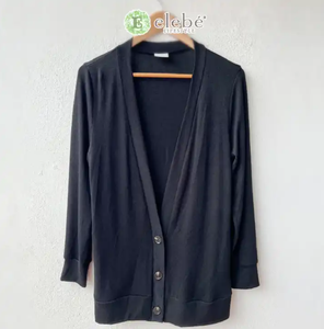 Elebe เสื้อคาร์ดิแกนแขนยาวสำหรับผู้หญิง, เสื้อสเวตเตอร์ลำลองผ้าฝ้ายสวมใส่สบายเสื้อผ้าถักแฟชั่นไซส์พิเศษ - Product Image 4