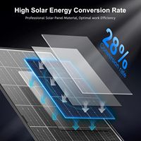 ALECTER Paneles Solares Monocristalinos de Silicio de 8W/15W, CC 5V, Batería Recargable para Exteriores, IP65 Impermeable, Cámara de Seguridad, CE ROHS