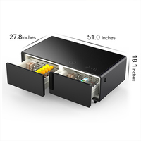 Table basse intelligente Primst Smart Furniture 135L avec lumière d'ambiance LED, chargeur USB et charge sans fil pour jeux et dortoir