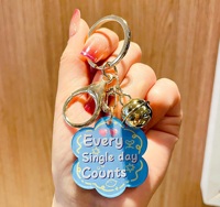 20 styles de porte-clés en acrylique double face avec mots inspirants, pendentif citation de motivation en anglais, breloque de sac à dos style Ins, meilleur cadeau