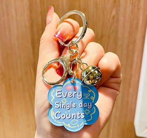20 styles de porte-clés en acrylique double face avec mots inspirants, pendentif citation de motivation en anglais, breloque de sac à dos style Ins, meilleur cadeau - Product Image 6