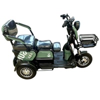 Nouveau tricycle électrique OEM à 3 roues avec siège enfant pliable, 48V 600W 800W, 3 places, scooter électrique avec boîte de chargement pour les courses