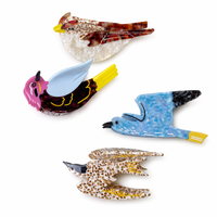 Pince à cheveux personnalisée unique en acétate en forme d'oiseau, style vintage, motif animal (hirondelle, mouette), grande taille, vente en gros, pour femmes