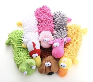 Vente en gros de <span class=keywords><strong>jouet</strong></span> en peluche pour animaux de compagnie, vadrouille en forme d'animal grinçant pour petits chiens <span class=keywords><strong>Chihuahua</strong></span>, jouets de nettoyage des dents à mâcher - Product Image 2