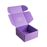 Boîtes d'expédition de luxe en carton ondulé recyclé E-flute imprimées sur mesure avec lamination mate et gaufrage