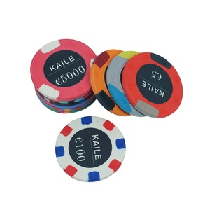 Fichas de póker grabadas personalizadas <span class=keywords><strong>Euro</strong></span> 10g 39mm 43mm FICHA DE <span class=keywords><strong>Casino</strong></span> de cerámica diseño privado sin Moq para Caisno Poker Club Game - Product Image 6