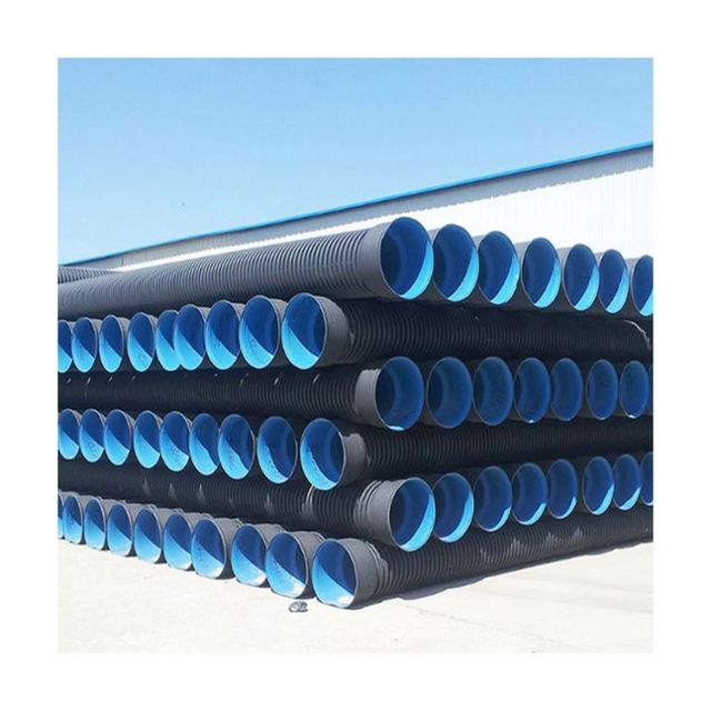 HDPE 2" 3" 4" Perforated Double Wall Corrugated Plastic Flat Drainage Pipe/ Hdpe Tubes