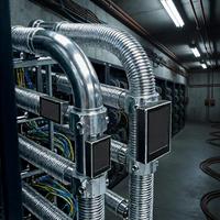 Tuyau flexible annulaire ondulé en métal SS316 sur mesure, DN150 (6 po), PN16, type fileté, pour l'industrie des semi-conducteurs, directement de l'usine