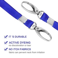 Soporte de insignia de identificación de cordón negro, gancho giratorio de Clip de cordón de nailon para llaveros de insignias de identificación de oficina, cordones de impresión personalizados para boda