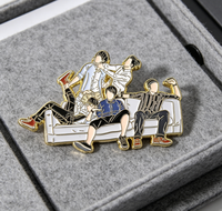 Pin Enamel Keras Langsung dari Pabrik, Bros Logo Kustom, Lencana Paduan Seng untuk Hadiah