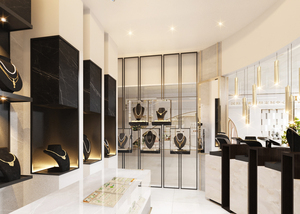 Professional Full Store Customization jewelry shop display rack shop counter LED-<b>Light</b> jewelry shop interior design idea - Product Image 3