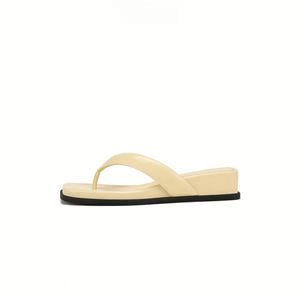 Sandales décontractées de plage à talon épais en cuir à bout carré pour femme 2026 - Product Image 5