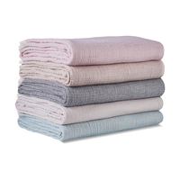 Haute qualité 100% coton biologique gaufré tricot luxe jeter couverture motifs floraux et de caractère doux confortable en gros