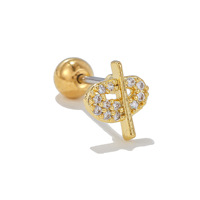 Boucles d'oreilles clous ZUOLA plaquées or, hypoallergéniques, avec motif spirale, étoile et papillon, imitation perle, pour usage quotidien
