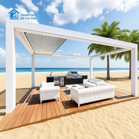 Pergola extérieure intelligente Sweet Home en aluminium avec toit à lamelles rétractables électriques, structure bioclimatique imperméable pour patio