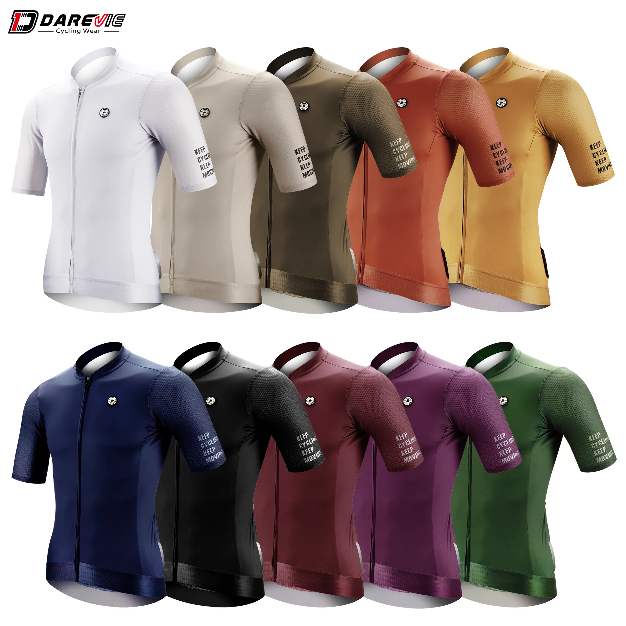 High Elastic Wholesale Custom Logo Summer Solid Multicolor traspirante stampa maglie da bici uniformi da uomo indossano la maglia da ciclismo