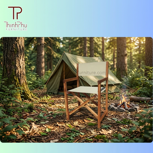 Contemporary Acacia Wood Director <b>Chair</b> Good Price for Indoor Outdoor Use for Farmhouse Garden Events Living Room Park Courtyard - Product Image 4