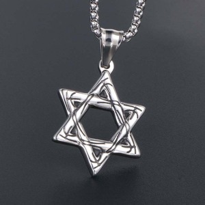 <b>Star</b> Pattern Stainless Steel Necklace Pendant Hollow <b>Design</b> SP619 Fashion Jewelry - Product Image 2