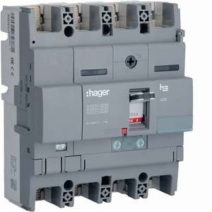 HNB252H ปรับแต่งได้ด้วยเซอร์กิตเบรกเกอร์แบบหล่อขึ้นรูป Hagers รุ่น h3 x250 TM 4P 40kA 250A ปรับค่าได้ พร้อมระบบ Neutral - Product Image 1