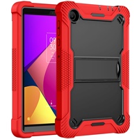Coques de tablette robustes et résistantes pour T Mobile TCL Tab 8 LE 8 pouces, compatibles avec les enfants, avec béquille, antichoc, en silicone de luxe