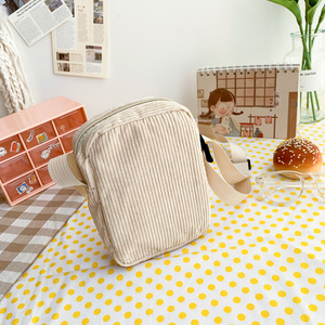 2024 Cute Crossbody Small <strong>Bag</strong> for Women New Striped Velvet Bear Design Students Children Canvas Diagonal <strong>Cell</strong> <strong>Phone</strong> Coin Purse - Product Image 5