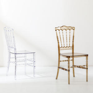 Sillas de Plástico Transparente Estilo Napoleón con Diseño de Bambú para Bodas y Uso Comercial - Product Image 4