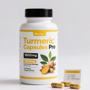 QINSHANTANG suplemen Herbal Kurkumin kunyit dengan Bioperine 1500mg kunyit Curcuma 95 dan kapsul lada hitam Max - Product Image 1