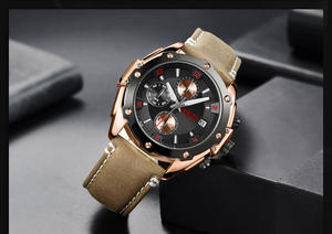 นาฬิกาคู่มัลติฟังก์ชันสายหนังแท้นาฬิกาข้อมือควอตซ์ใช้ได้ทั้งชายและหญิงสไตล์ทันสมัย - Product Image 6