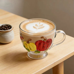 Tazas de Café de Vidrio Transparente Personalizadas con Asa, 350 ml, a Prueba de Fugas, Libres de BPA, para Té, Latte, Cappuccino y Cerveza - Product Image 4