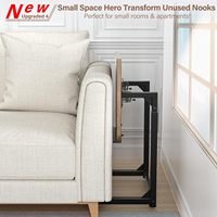 Table d'appoint réglable en hauteur pour canapé, 90 °   Ajustements d'angle d'inclinaison, emplacement pour téléphone et tablette, pour canapé, fauteuil, lit, chaise, salon