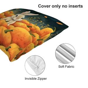 Imagen personalizada All-Season Portable Fabric Throw Pillow Covers Diseño de un solo lado Floral Geométrico Cuadrado Animal Forma Patrones 18x18 pulgadas - Product Image 4