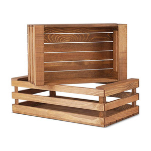 Hộp đựng đồ bằng gỗ thông thiết kế tùy chỉnh chất lượng cao, thùng gỗ, hộp đựng đồ bằng gỗ nhuộm màu nước dùng để đựng rượu, đồ dùng nhà bếp - Product Image 5