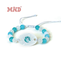 Bracelet intelligent NFC en bois 13,56 MHz, bracelet RFID en cristal naturel pour la guérison