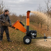 Broyeur de bois à disque à essence NEXAGROT GS150 15HP, capacité de 120 mm, système anti-colmatage pour les paysagistes professionnels
