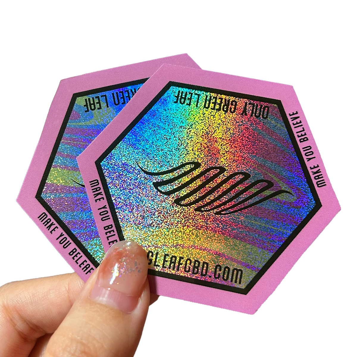 Aangepaste Kleurrijke Prismatische Hologram Sticker Zelfklevende Laser Holografische Vinyl Gestanste Stickers