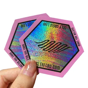 Custom Colorful Prismatic Hologram Sticker Adhesive Laser Holographic Vinyl Die Cut Stickers