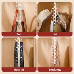Wardrobe Space Saver Hook Clothes Drying Rack Vertical Sling Hook Foldable Plastic <b>Hangers</b> Storage Rack Clothes <b>Hanger</b> - Product Image 5