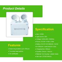 Tuoming Deux Têtes Twin Spot Feu Éclairage de Secours Lampe Murale Portable Rechargeable Led Lumières de Secours
