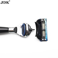 Rasoir moderne à 5 lames Kit de toilettage de barbe de luxe pour hommes Ensemble de rasage humide vintage de 4 pièces avec tasse Approvisionnement d'usine
