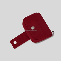 Penyimpanan Kartu Portabel Hadiah Dompet Kartu Kompak Klip Kabel Organizer Kantong Dengan Kancing Tekan