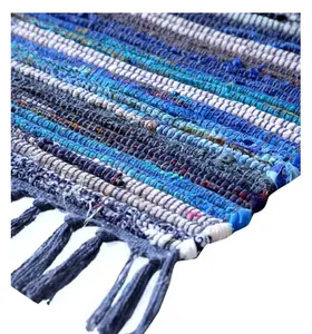 Handmade Eco-friendly Home Textiles Home Decor Luxury Area Rugs Living Room Chindi Floor Rugs from India Colourful Designer